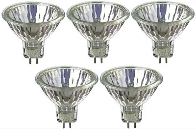 5 X Philips Halogen Spot Light Bulbs  35W 12V MR16 GU5.3 36D 4000Hrs Dimmable • £14.09