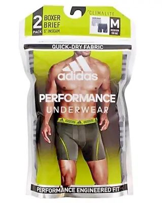 Adidas Quick Dry Performance Mens Boxer Brief Underwear 2 Pack Size 3XL (45-50) • $11.99