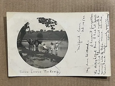 Postcard RPPC Milford CT Children Wagon Cows Farm 1906 Real Photo Antique PC • $19.99