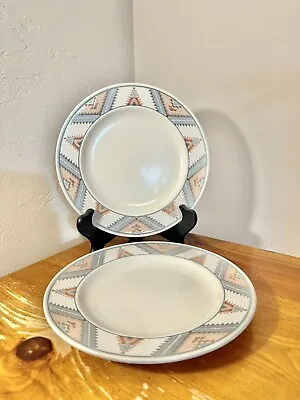 EUC Two (2) Mikasa Intaglio CAC24 Santa Fe 8.5” Salad Plate Southwest Pastels • $4.99