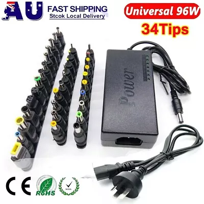 Universal Power Supply 96W For PC Notebook Laptop Charger Adjustable Adapter Au • $15.18