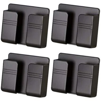 $12.29 • Buy 4PC Wall Mount Cell Phone Charging Holder, Black Adhesive Mobile Phone Wall...