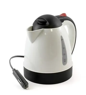 12V Travel 150W Kettle Double Layer Car & Home Multiuse Kettle 1L Cream • £15.89