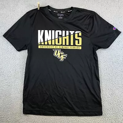 UCF Knights Shirt Men's Medium Black Short Sleeve Crew Neck Champion College • $13.22