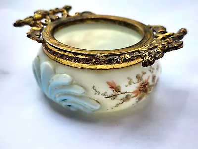 Antique CF Monroe Wave Crest Pin Dish Jewel Dresser Box Hand Painted Flowers • $69.95