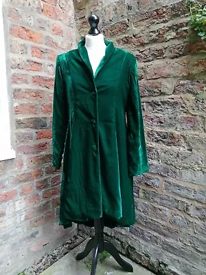 Afterlife Ethical Fashion Velvet Coat - Vivid Dark Green • £145