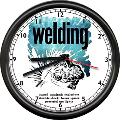 Welding Welder Repair Arc Lights Tools Iron Worker Vintage Look Sign Wall Clock • $26.95