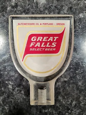 Vintage Great Falls Select Beer Lucite Tap Handle Blitz-Weinhard Co Portland OR • $110