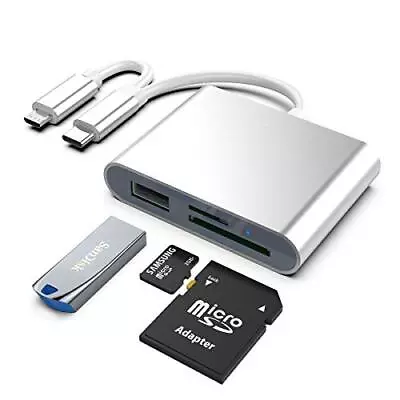 Adaptador De Lector De Tarjetas De Memoria Tipo C + Micro USB A SD Y TF • $24.15