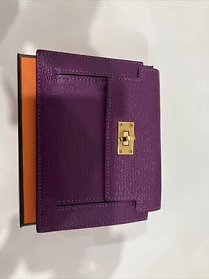 $1388 • Buy Hermes Kelly Pocket Compact Wallet - Goat Skin . Anemone Colour