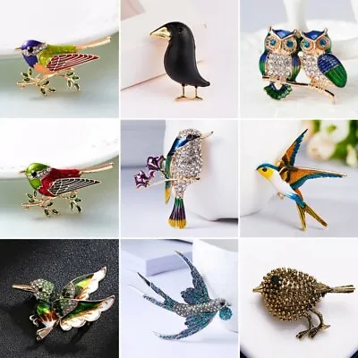 £2.74 • Buy CHarm Bird Animal Crystal Rhinestone Pearl Brooch Pin Women Costume Jewellery