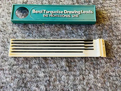 £8 • Buy Vintage Box Of Part Used Berol HB Turquoise Technical Drawing Pencil Leads