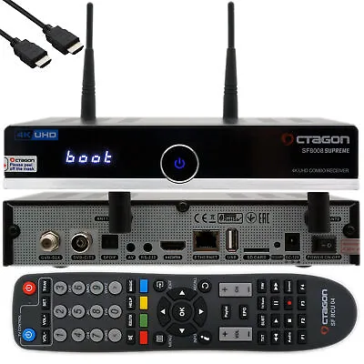 Octagon SF8008 4K Combo Supreme UHD DVB-S2X & Dvb-C / T2 Linux Pvr Receiver + • £156.48