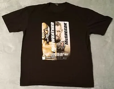 Floyd Mayweather Vs Conor McGregor Fight Promotions T-Shirt Black Sz 3XL • $20