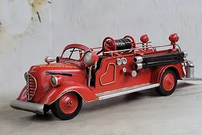 Antique Metal  GEORGETOWN  Fire Truck - Beautifully Detailed Engine Sale • $59.97