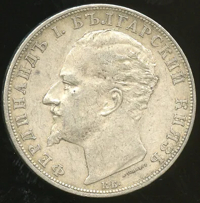 Bulgaria Ferdinand I (1887-1908) 5 Leva 1894 KB Km# 18 • $227.52