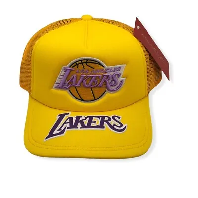 Mitchell & Ness Los Angeles Lakers Puff The Magic Trucker Adjustable Snapback • $36.99