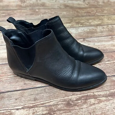 BUSKENS Made In Uruguay Ladies Black Ankle Boots Size 7M Vintage • $19.94