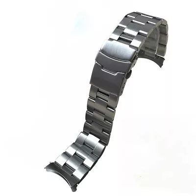 Arc Solid Stainless Steel Watch Strap Mens Metal Band 19/20/21/22/23mm For Seiko • $23.88