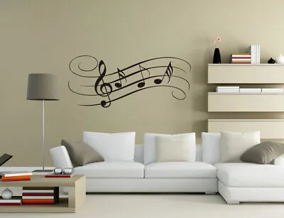 Music Note Clef Wall Sticker Mural Decal Art Home Decor Quote UK Pq152 • £5.81