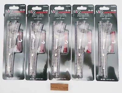 KATO 20-203 N Scale Unitrack Electric Turnout #6 Right Hand 5 Piece • $89.49