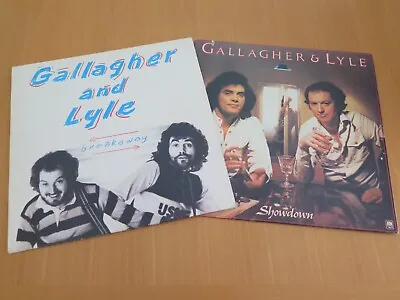 Gallagher & Lyle X2 Vinyl LPs Breakaway & Showdown Both Early Pressings • £8