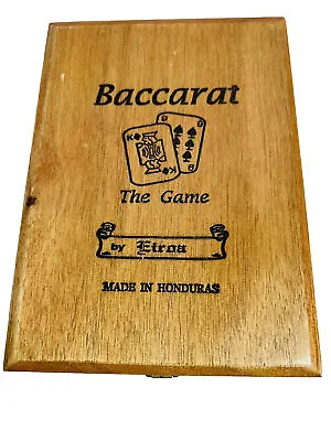 Vintage Wooden Cigar Box Baccarat Game Belicoso Camacho Smoke Tobacco 25+ Yrs • $9