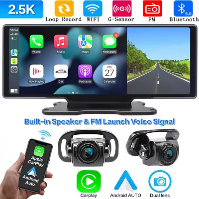 10.2  Screen Car DVR Backup Dash Camera CarPlay Phonelink For Truck RV Motorhome • $149.90