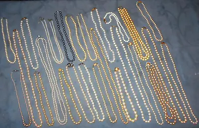 Great Lot  25  Vintage  Heavier Weight  Pearl  Beaded  Necklaces • $9.99