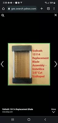 Redco Vollrath 15114 3/8  Cut 8 Scalloped Blades • $45