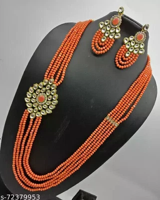 $30.11 • Buy Indian Bollywood Bridal Jewelry Fashion Pearl Gold Plated Kundan Necklace Set