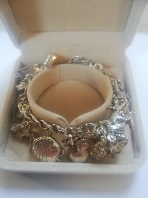£79.99 • Buy Vintage UK Sterling Silver Charm Bracelet 