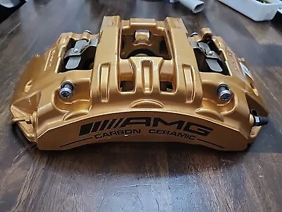 14-16 MERCEDES E63s Front Gold Amg Carbon Ceramic Caliper 20a39904 • $799.99