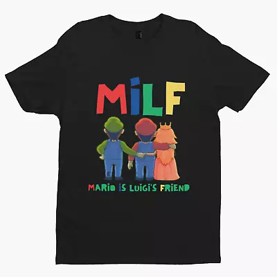 Milf Mario T-Shirt - Funny Film TV Retro Cartoon Movie Comedy Action • £7.19