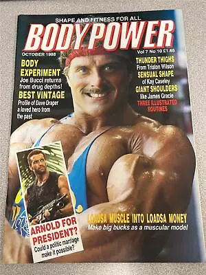 BODYPOWER Bodybuilding Muscle Magazine JOE BUCCI/Arnold 10-88 (UK) • $24.99