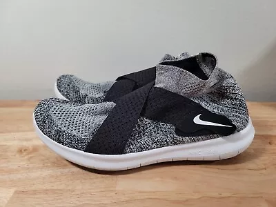 £39.32 • Buy Nike Free RN Motion Flyknit Size8.5 Women's Athletic Running Shoe Wolf GrayBlack