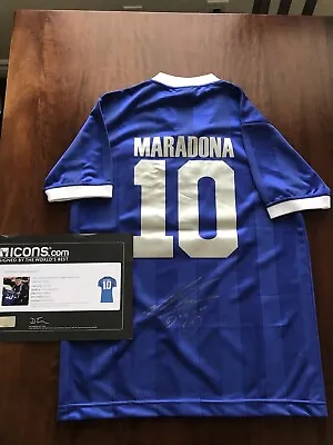 Diego Maradona Signed Argentina  “Hand Of God” Jersey Icons COA • $12500