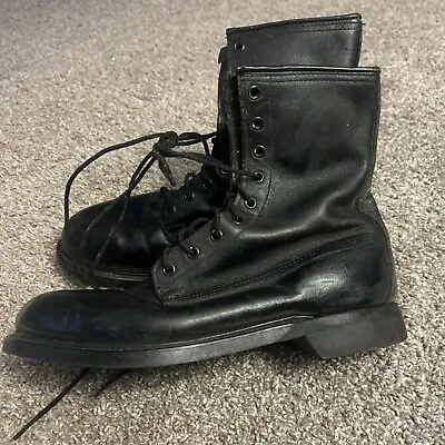 Vintage Cove Shoe Company Boots Men 8 Leather Military/ Work Steel Toe • $37.46