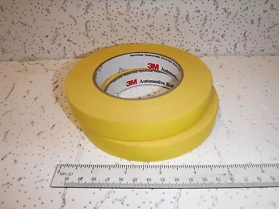 MMM TWO 2 Rolls 3M 6652 Automotive Masking And Refinish Tape 3/4 Inch Yellow • $11.98