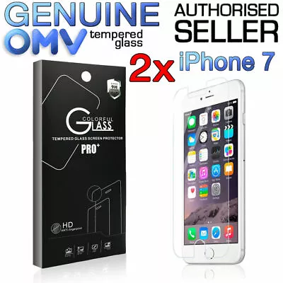 2 X GENUINE Tempered Glass Screen Protector Film For Apple IPhone 7 & 7 Plus • $6.95