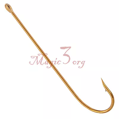 50/100pcs Light Wire Aberdeen Hooks Extra Long Shank Fishing Hooks Size #12-6/0  • $10.89