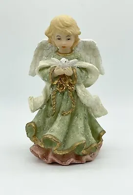 Vintage K's Collection Glitter Sparkle Angel Holding A Dove Collectible Figurine • $10.39