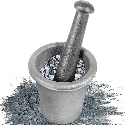 6.5KG Mortar Pestle Tool Cast Iron And Pestle Rock-Ore Crusher Mortar Large Size • $70.03