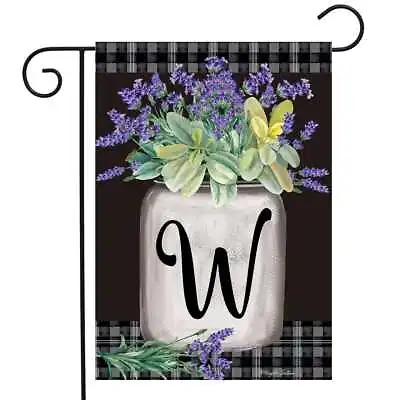 Farmhouse Monogram Letter W Garden Flag Floral Briarwood Lane 12.5  X 18  • $9.86