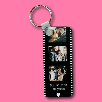 Personalised Photo Keyring Photo Strip Photobooth Keyring Valentines Keyring • £5.50