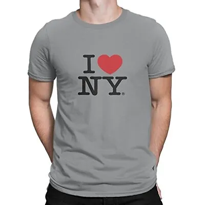 I Love NY New York Short Sleeve Screen Print Heart T-Shirt Gray (Small) • $8.99