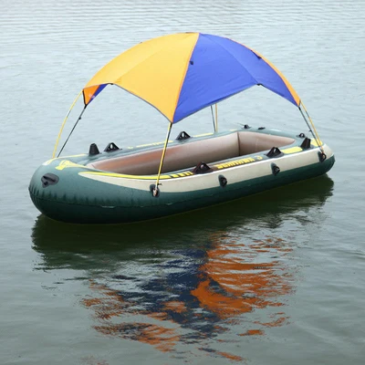 $57.65 • Buy 2-4 Person Inflatable Fishing Boat Awning Canopy UV Sun Shade Rain Shelter Cover