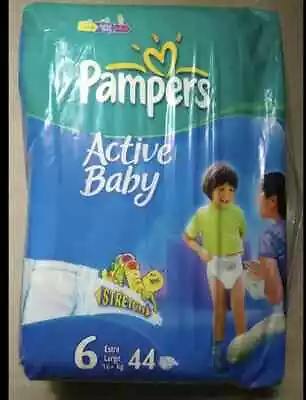 Vintage Diapers Nappies Pampers Active Baby Baby Dry Large 2007 Opened 40 Pcs • $420