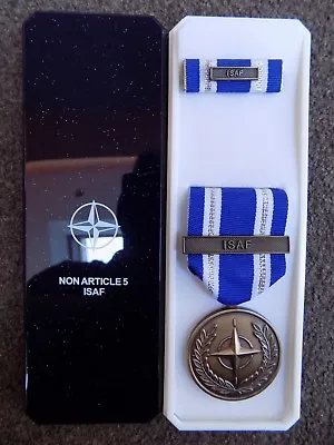 Genuine Nato Medal For Isaf Afghanistan In Named Box Of Issue Post Jan 2011 • £22.50