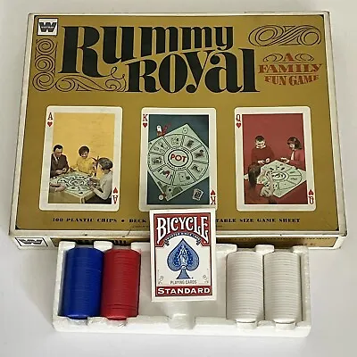 Vintage 1965 RUMMY ROYAL Whitman Board Game Set Complete With Cards And Chips • $29
